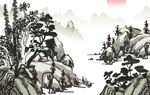 水墨山水画          