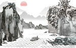 水墨山水画          