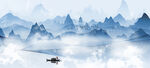 水墨山水画          