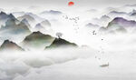 水墨山水画          