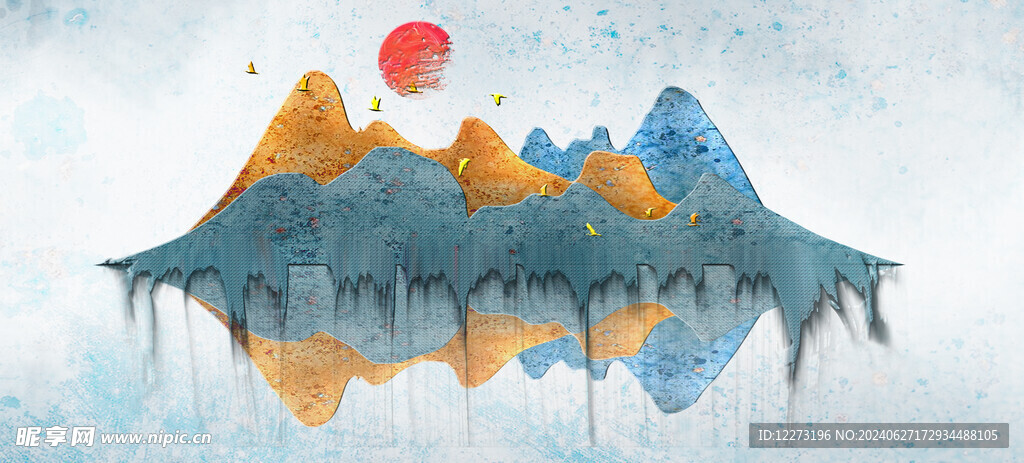 水墨山水画          
