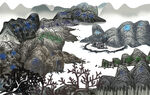 水墨山水画          