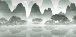 水墨山水画          