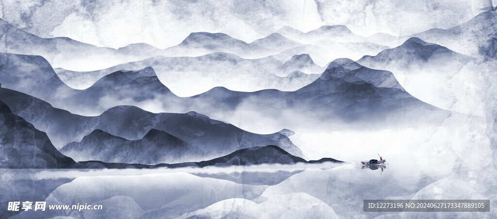 水墨山水画          