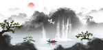 水墨山水画          
