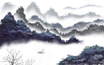 水墨山水画          