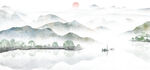 水墨山水画          