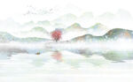 水墨山水画          