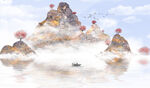 水墨山水画          