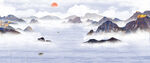 水墨山水画          