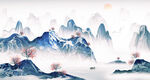 水墨山水画          