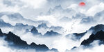 水墨山水画          