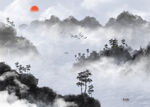 水墨山水画          