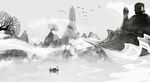 水墨山水画          