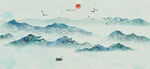 水墨山水画          