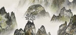 水墨山水画          