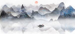 水墨山水画          