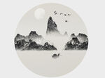 水墨山水画          