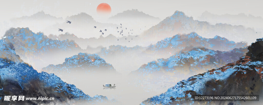 水墨山水画          