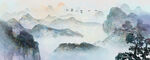 水墨山水画          