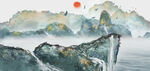 水墨山水画          