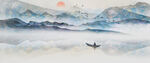 水墨山水画          