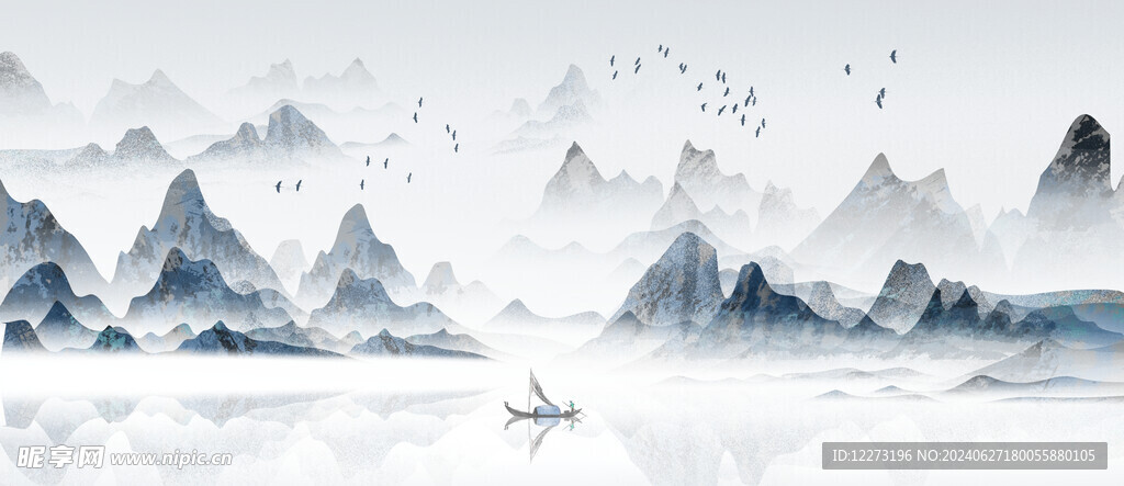 水墨山水画          