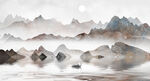 水墨山水画          