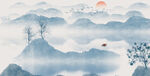 水墨山水画          