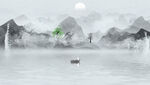水墨山水画          