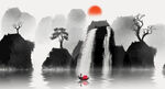水墨山水画          