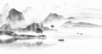 中式山水画          