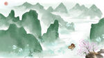 中式山水画          