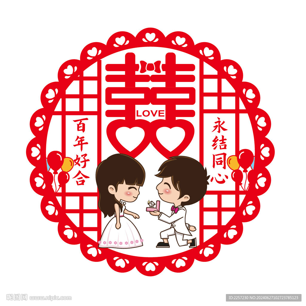婚礼静电贴