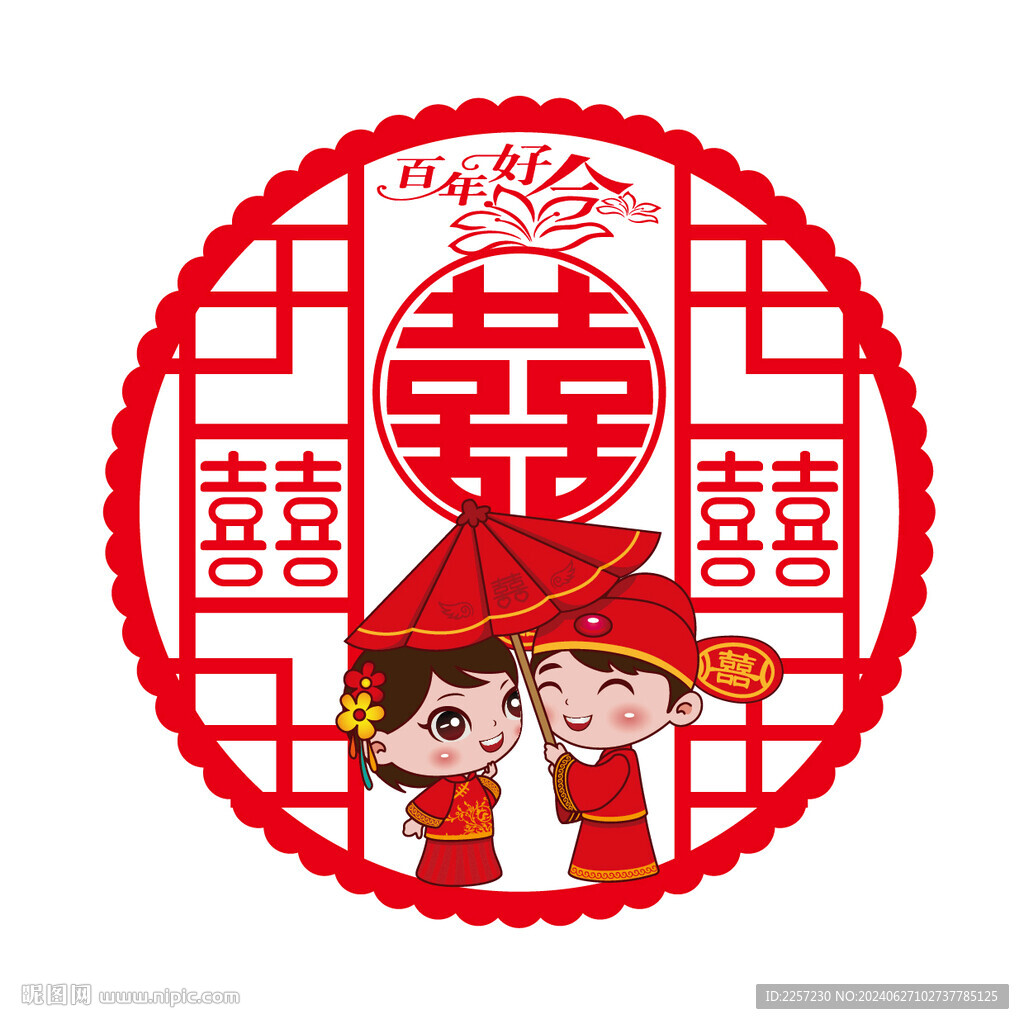 婚礼窗花