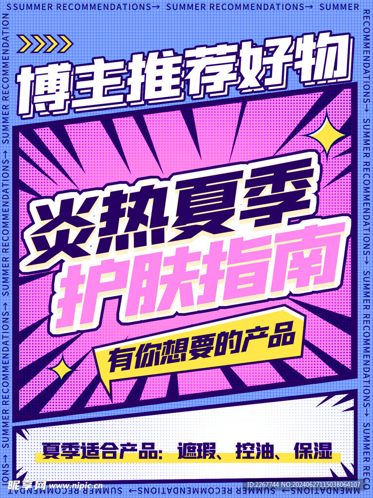 推荐精选好物小红书护肤指南海报