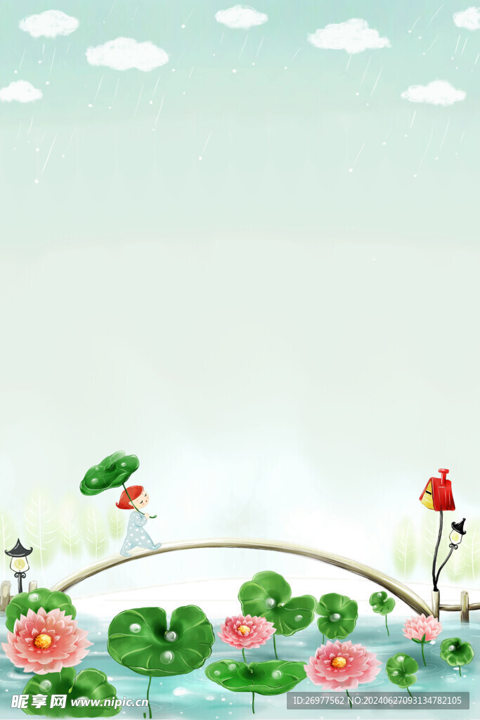  荷花背景