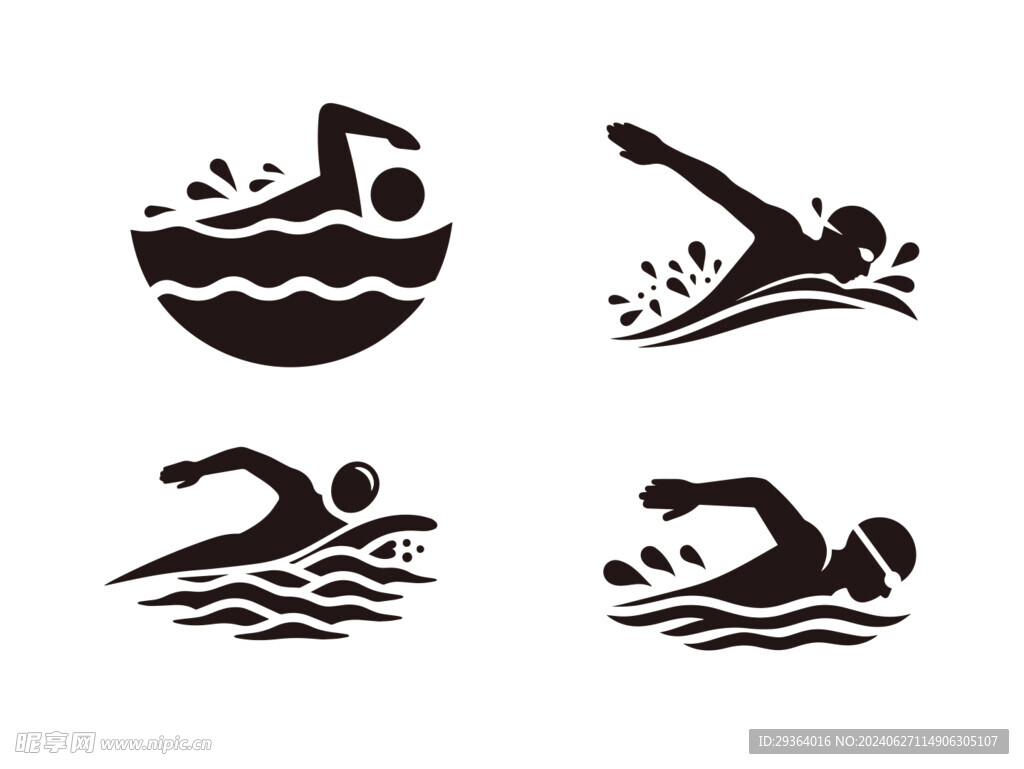 游泳运动员图标