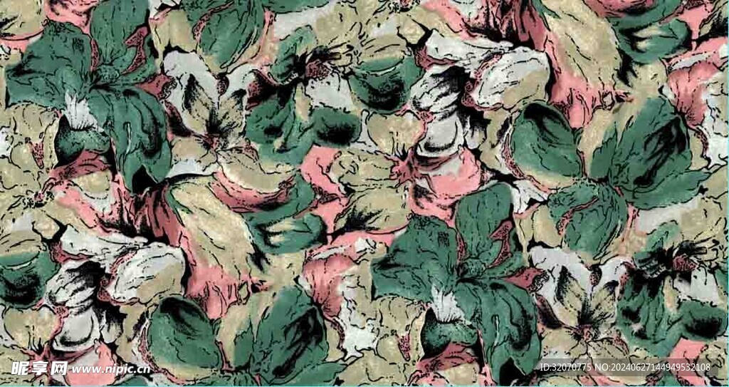 女装手绘花