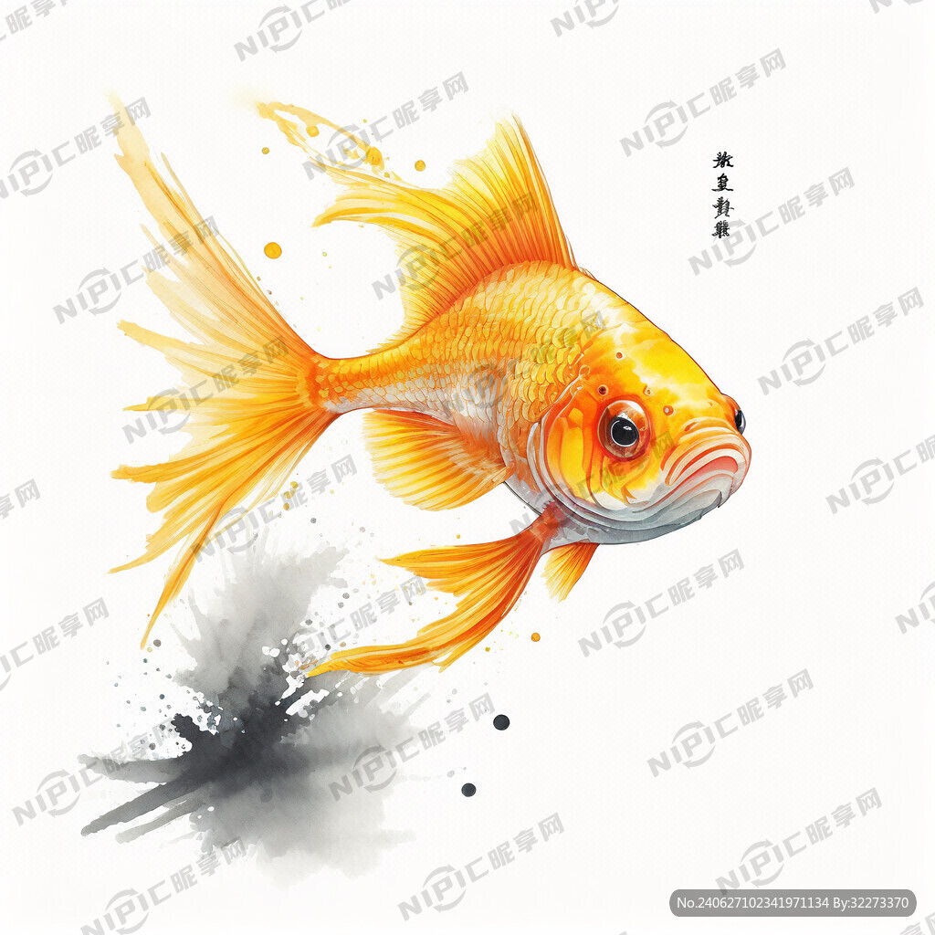 小黄鱼 手绘 素描 中国风
