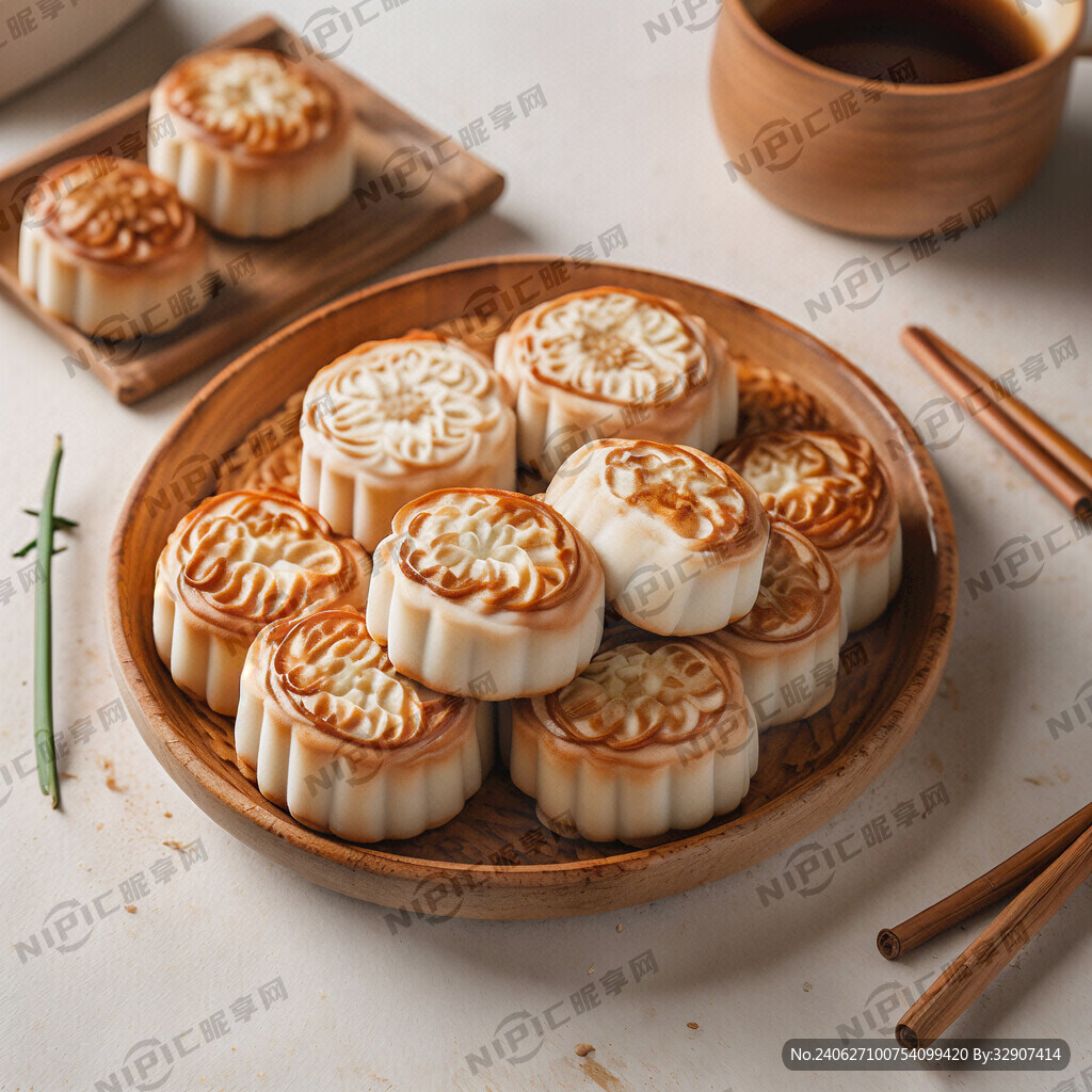 极简风格 装6粒月饼