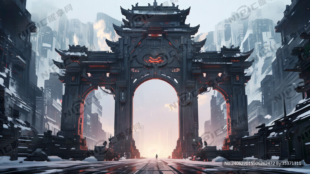 赛博朋克风格南天门