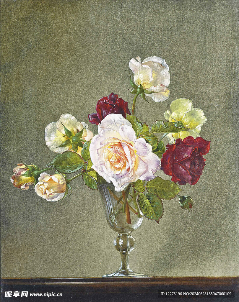 花卉静物油画         