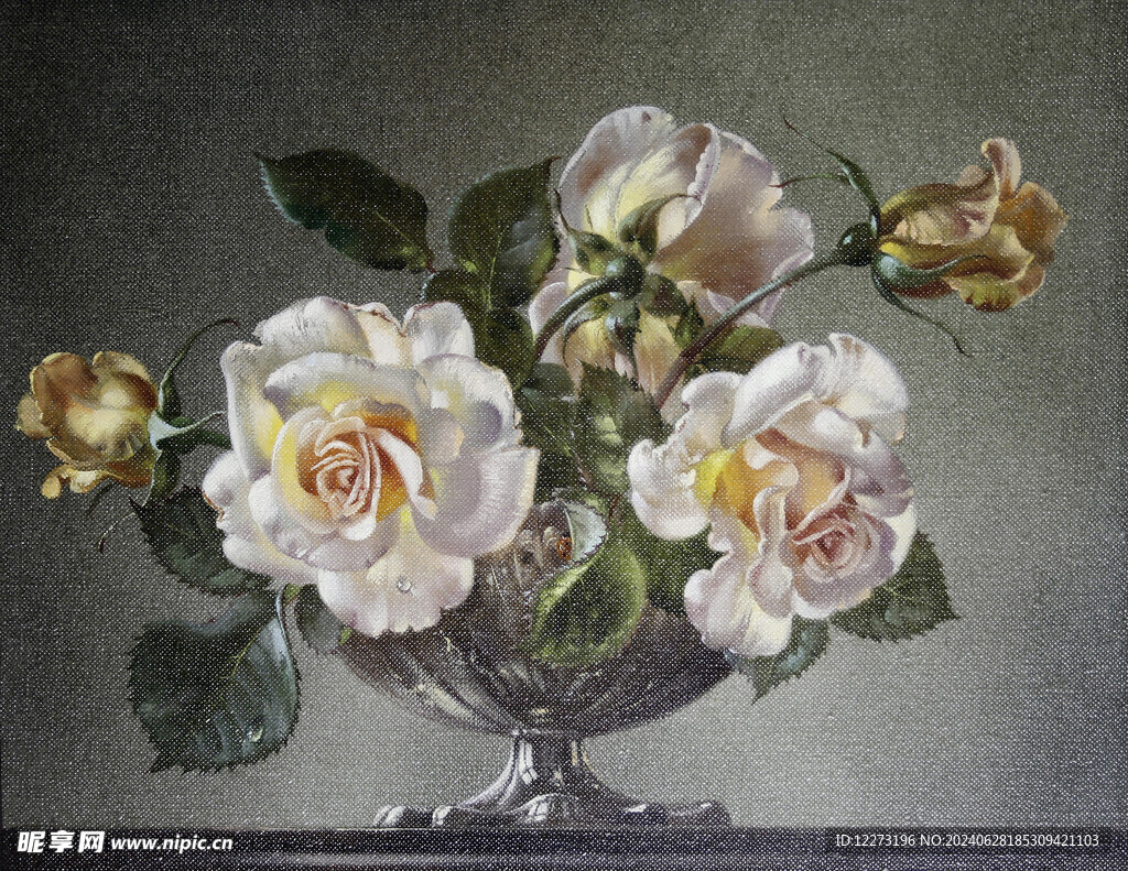 花卉静物油画         