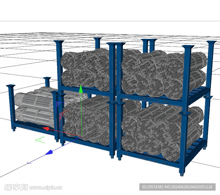 C4D模型 仓库货物