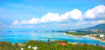 蓝天白云自然海滩沙滩背景