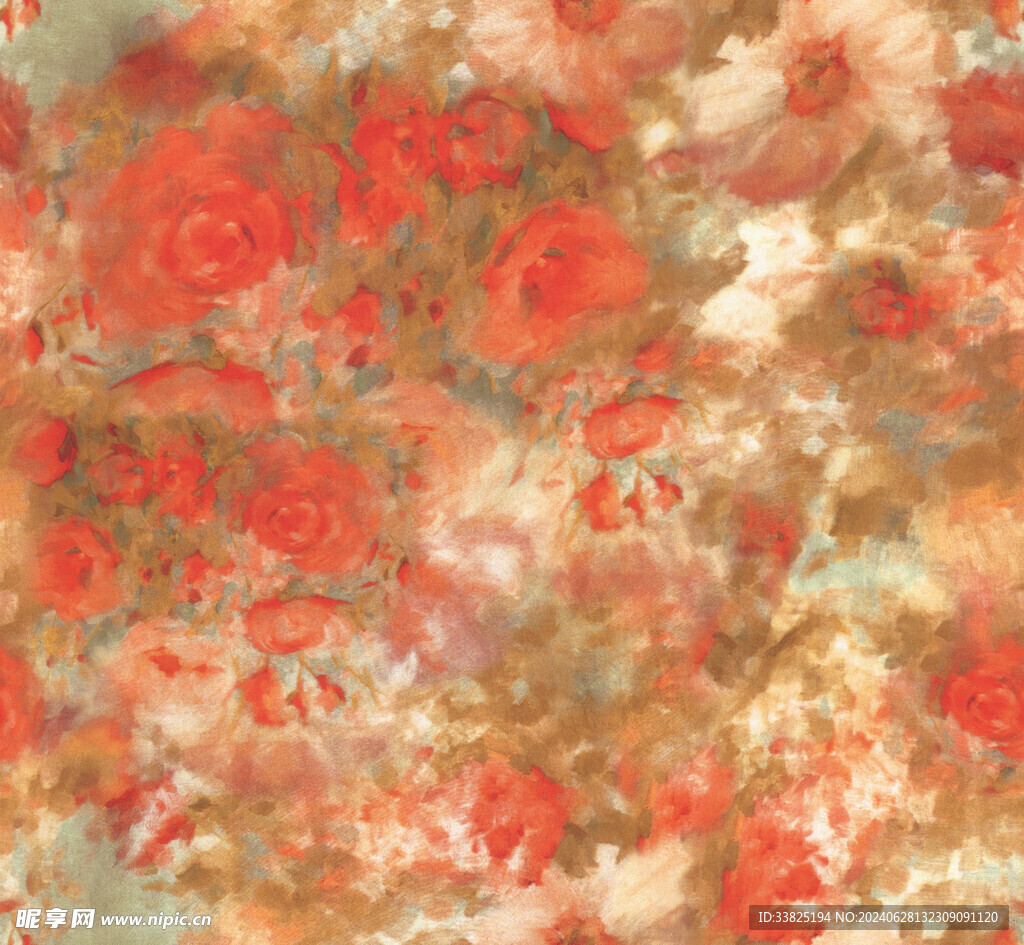 扎染花 小碎花 油画