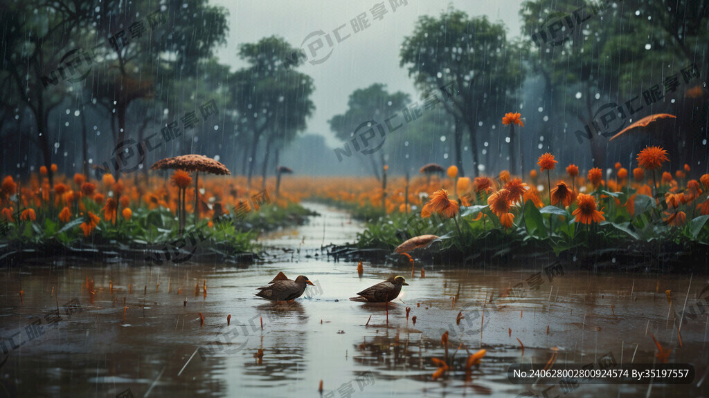 南方的雨季 鸭子