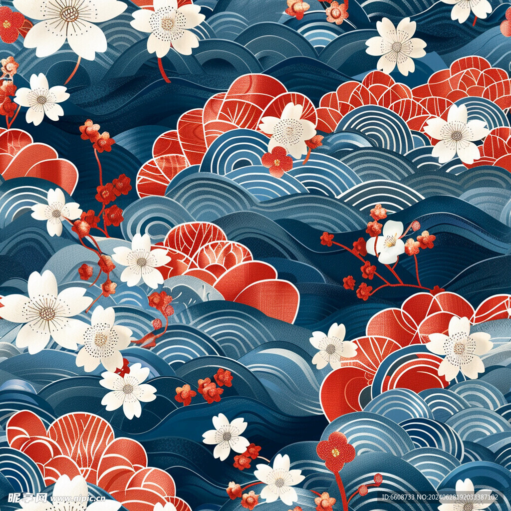花朵日式风格背景