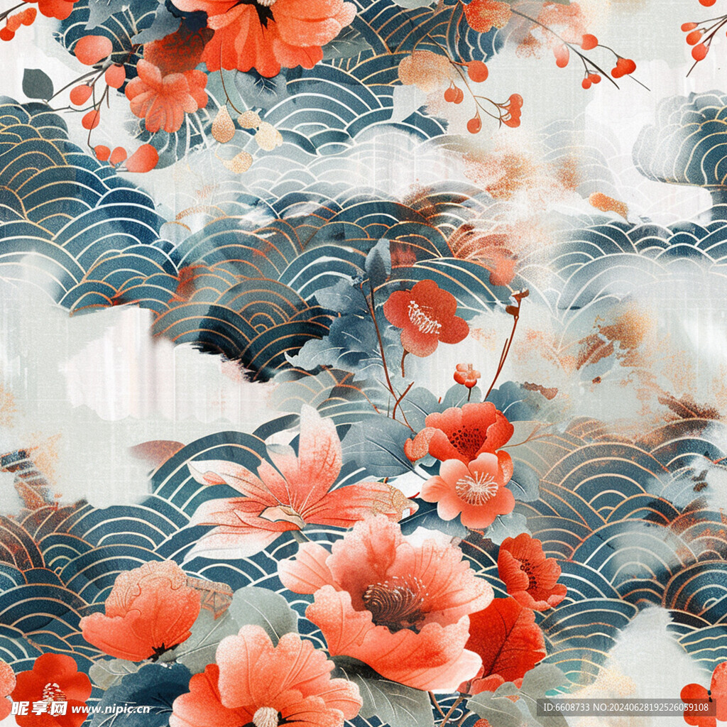 风景画日式风格背景